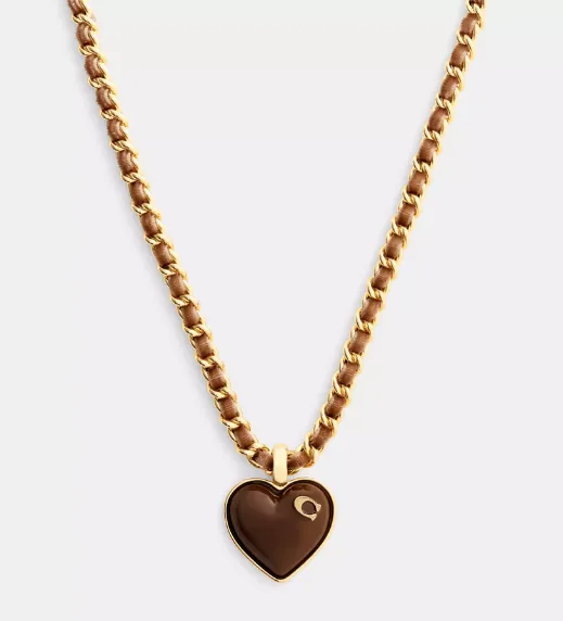 Bold Signature Heart Mixed Chain Necklace